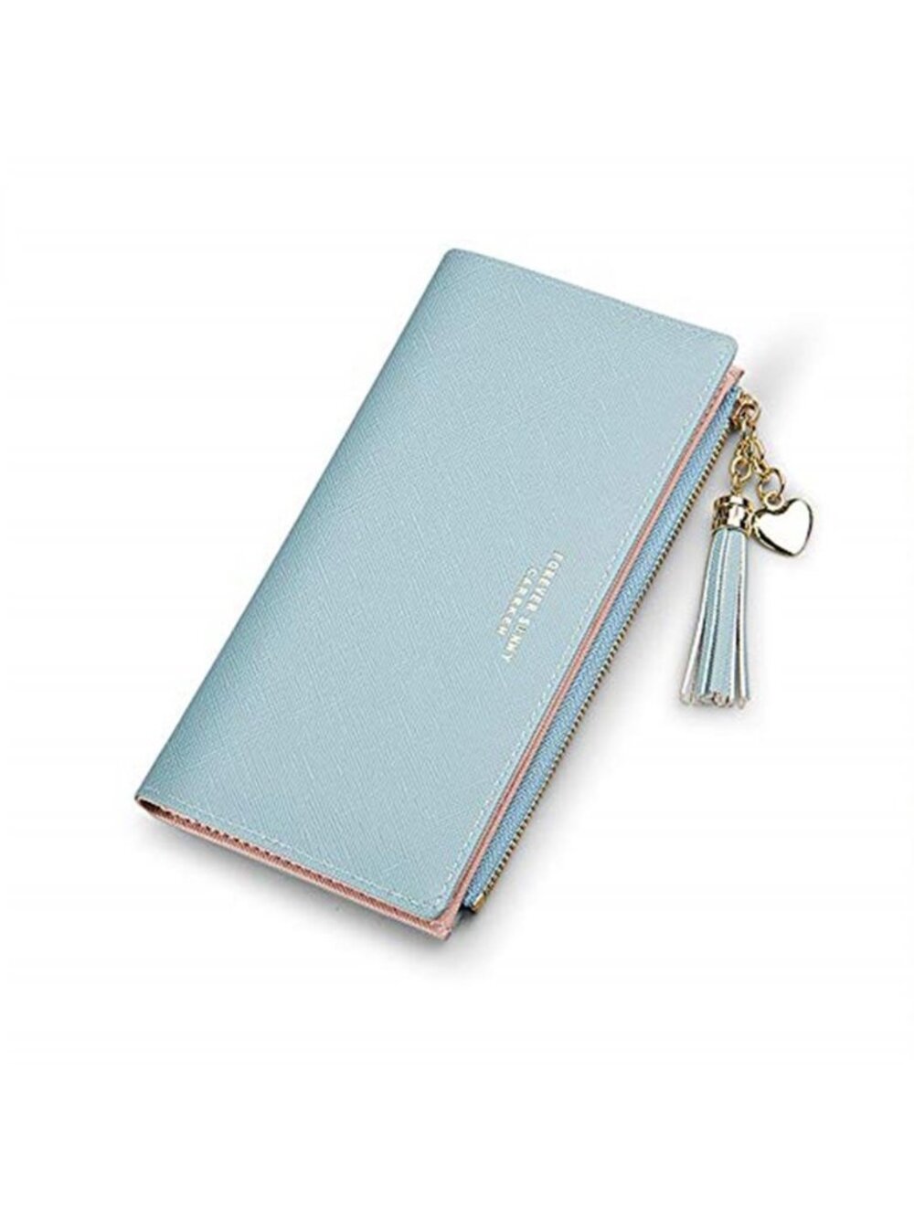 Womens Slim Bifold Wallet Large Capacity Card Holder Zip Phone Clutch Organizer